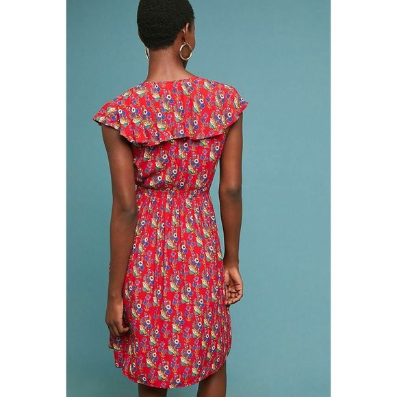 Anthropologie Maeve Rosalia Floral Wrap Dress 8 - Picture 2 of 10